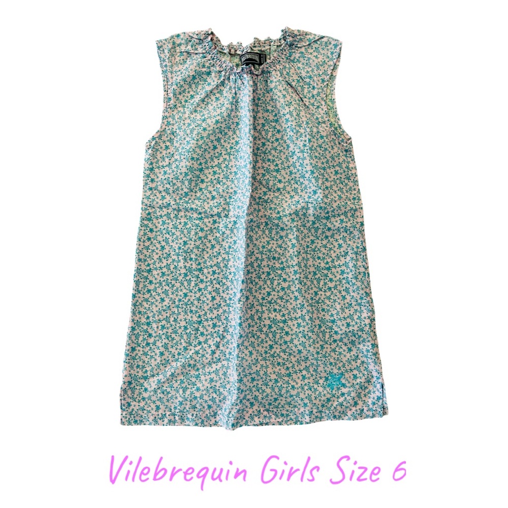 Vilebrequin Girls Sea Turtle Coastal Print Dress Size 6